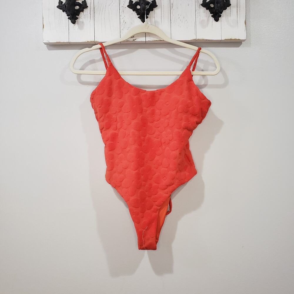 Blackbough Swim One Piece M Orange Textured
